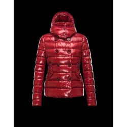 Moncler PLANE Double-Breasted Detachable Turtleneck Maroon Dunjakke Nylon/Polyamid Dame 41382558TD