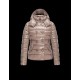 Moncler PLANE Double-Breasted Turtleneck Dove Sølv Dunjakke Lacquered Nylon Dame 41382558PE