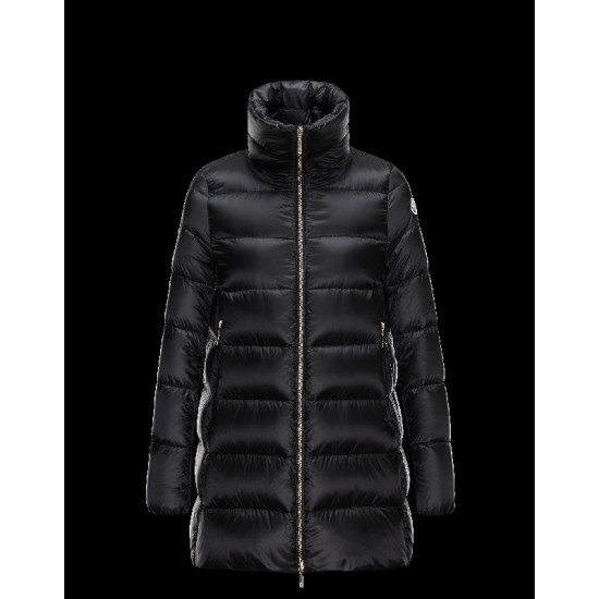 Moncler TORCY Turtleneck Sort Vinter Jakker Techno Fabric Dame 41456973XC