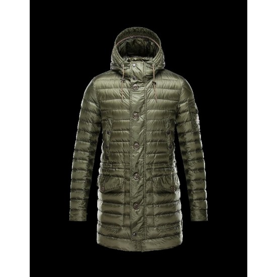 Moncler BENJAMIN Ultralight Turtleneck Military Grøn Heavy Dunjakke Nylon/Polyamid Herre 41411431BB