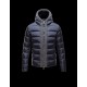 Moncler CANUT Lightweight Knitted Collar Blå Dunjakke Nylon/Pa Herre 41311219CU