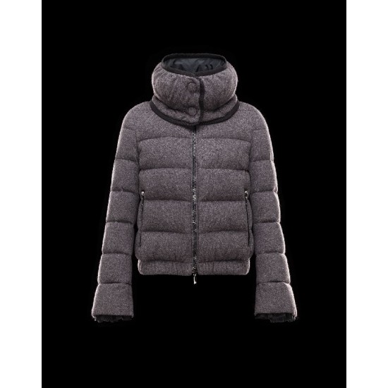 Moncler CHABARROU Turtleneck Steel Sølv Dunjakke Viscose/Angora Dame 41456778QM