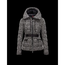 Moncler GRESSELLE Detachable Turtleneck Sort Dunjakke Alpaca Mohair Wool Dame 41456952SQ