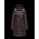 Moncler HERMINE Ultralight Detachable Turtleneck Dark Brun Vinter Jakker Nylon/Polyamid Dame 41378010AV