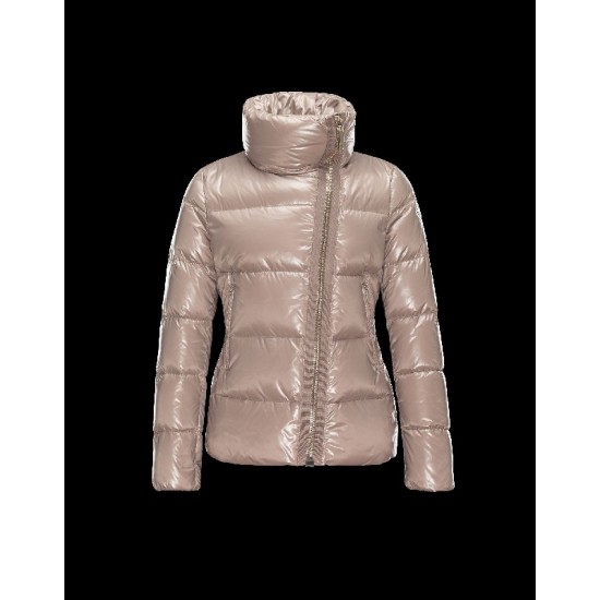 Moncler ILAY Turtleneck Dove Sølv Dunjakke Lacquered Nylon Dame 41456710GX