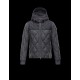 Moncler LABASTIDE Detachable Hood Turtleneck Sølv Dunjakke Wool Flannel Herre 41459673PQ