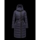 Moncler LANOUX Detachable Turtleneck Dark Blå Vinter Jakker Nylon/Polyester Dame 41472649TK