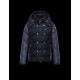 Moncler LUCIEN Turtleneck Dark Blå Dunjakke Wool Flannel Herre 41464457DD