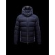 Moncler Montgenevre Detachable Hood Blå Dunjakke Flannel Wool Herre 41249881MK