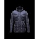 Moncler Amazzone Ribbed Collar Blå Dunjakke Nylon/Polyamid Herre 41236400TV