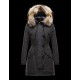 Moncler ARRIOUS Turtleneck Steel Sølv Parka Polyester/Cotton/Racoon Dame 41463417ME