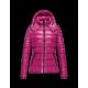 Moncler Bady Detachable Hood Lyserød Dunjakke Lacquered Nylon Dame 41224540GR