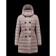 Moncler GARBET Double-Breasted Detachable Dove Sølv Vinter Jakker Techno Fabric Dame 41456711MW