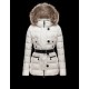 Moncler GENE Turtleneck Detachable Ivory Dunjakke Nylon/Racoon Dame 41456957NI