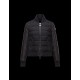 Moncler GENTAU Mandarin Collar Sort Dunjakke Wool Nylon Flannel Dame 41456773QM