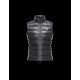 Moncler Ghany Mock Neckline Steel Sølv Dunvest Nylon/Polyamid Dame 41236562FX