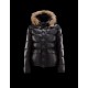 Moncler Hubert Ultralight Fur Trimmed Sort Dunjakke Wool/Polyamide Herre 41236416HV