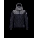 Moncler LABASTIDE Detachable Hood Turtleneck Dark Blå Dunjakke Wool Flannel Herre 41459673GK