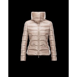 Moncler MEILLE Round Collar Detachable Collar Beige Dunjakke Polyamide Dame 41456712GK