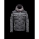 Moncler REPUBLIQUE Fixed Hood Turtleneck Sølv Dunjakke Wool Technical Nylon Herre 41311180JM