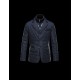 Moncler ARGENTRE Detachable Ribbed Collar Blå Dunjakke Nylon/Polyester Herre 41378033AA