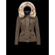 Moncler AYROLLE Turtleneck Detachable Military Grøn Dunjakke Cotton/Racoon Dame 41456955TN