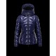 Moncler BADETE Turtleneck Fixed Hood Dark Blå Dunjakke Nylon/Polyamide Dame 41464877MX