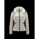 Moncler Bady Detachable Hood Ivory Dunjakke Lacquered Nylon Dame 41224540PX