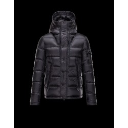 Moncler BASILE Lightweight Fixed Hood Sort Dunjakke Nylon/Polyamide Herre 41457019EE