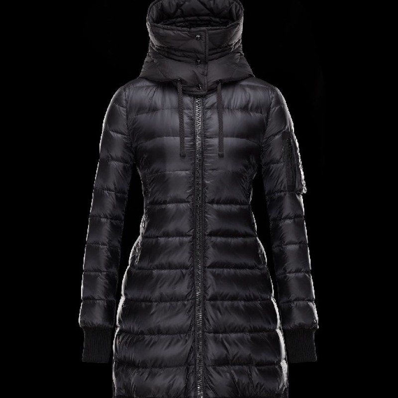 Moncler CHAMBLY Ultralight Turtleneck Sort Vinter Jakker Nylon/Polyamide Dame 41466459FL