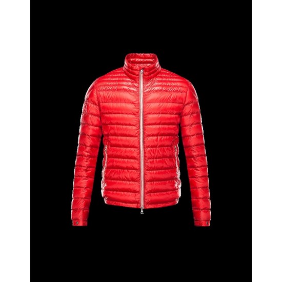 Moncler DANIEL Ultralight Turtleneck Rød Dunjakke Nylon/Polyamide Herre 41411430AD