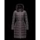 Moncler FABREFUR Detachable Turtleneck Steel Sølv Vinter Jakker Polyester/Beaver Dame 41456774XR