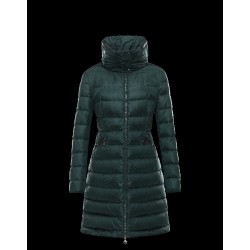 Moncler FLAMME Turtleneck Dark Grøn Vinter Jakker Nylon/Polyamid Dame 41381023QT