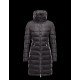 Moncler FLAMME Turtleneck Inner Hood Sort Vinter Jakker Nylon Dame 41381023BL