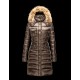 Moncler HERMIFUR Ultralight Detachable Turtleneck Dark Grøn Vinter Jakker Nylon/Racoon Dame 41456718FK