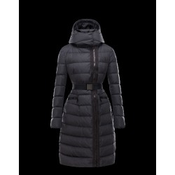 Moncler LANOUX Detachable Turtleneck Sort Vinter Jakker Nylon Dame 41472649FU