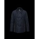 Moncler LARRY Double-Breasted Lapel Collar Dark Blå Vinterfrakke Polyester/Polyamide Herre 41459675VQ