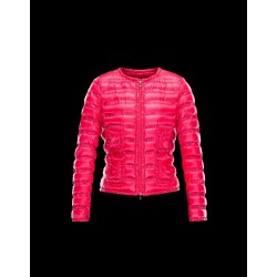 Moncler LISSY Ultralight Round Collar Fuchsia Dunjakke Polyamide Dame 41338938FP