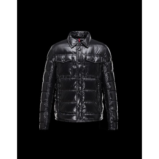 Moncler MATTHEW Classic Neckline Sort Dunjakke Nylon/Polyamide Herre 41456707SP