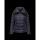 Moncler PALAS Double-Breasted Turtleneck Dark Blå Dunjakke Nylon Dame 41457361OC