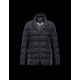 Moncler ROUILLAC Detachable Lapel Collar Sort Vinterfrakke Elastane/Nylon Herre 41377883HS