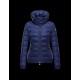 Moncler SANGLIER Inner Hood Turtleneck Blå Dunjakke Nylon Dame 41381027EL