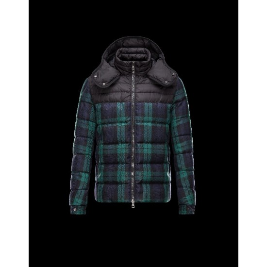 Moncler STEPHAN Detachable Hood Turtleneck Dark Grøn Dunjakke Virgin Wool Herre 41467439OK