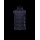 Moncler TENAY Turtleneck Dark Blå Dunvest Wool Flannel Herre 41456745SC